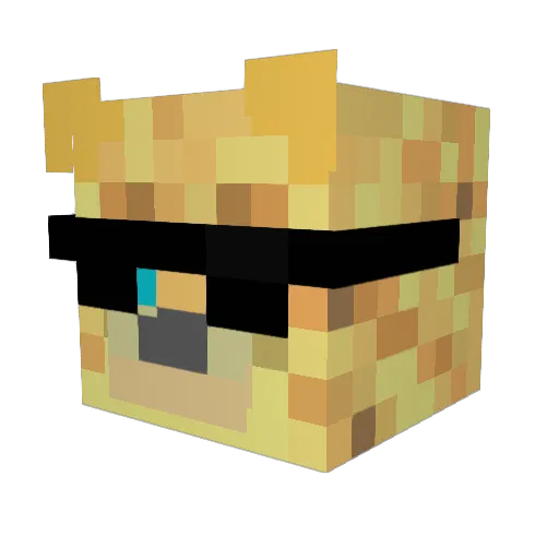 Luca_Soames Minecraft avatar head, 3D render