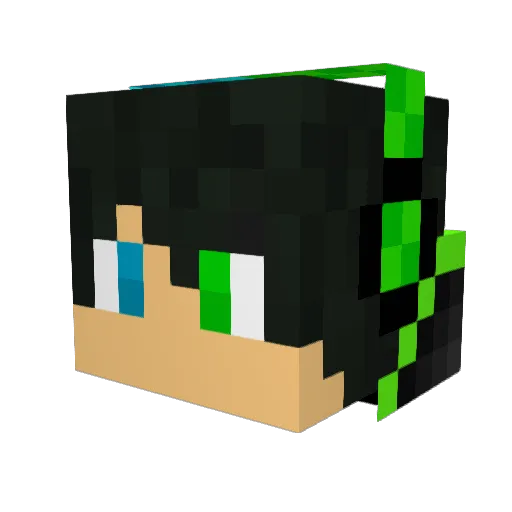 Lucaa_06 Minecraft avatar head, 3D render