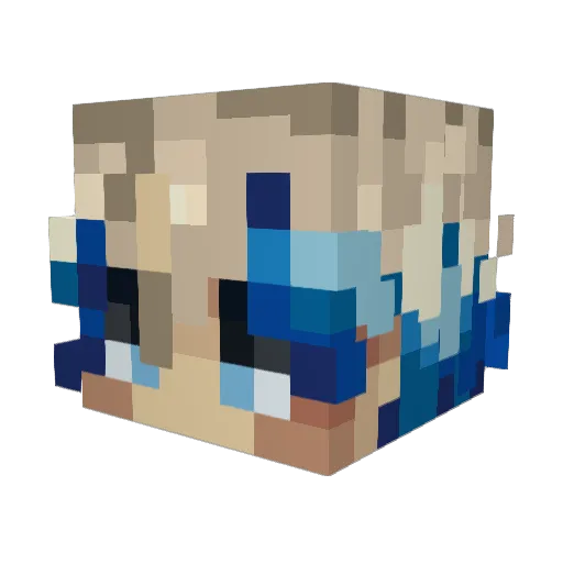 Lucaahh Minecraft avatar head, 3D render
