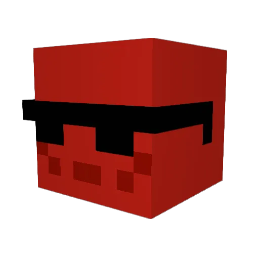 LucaasCF Minecraft avatar head, 3D render