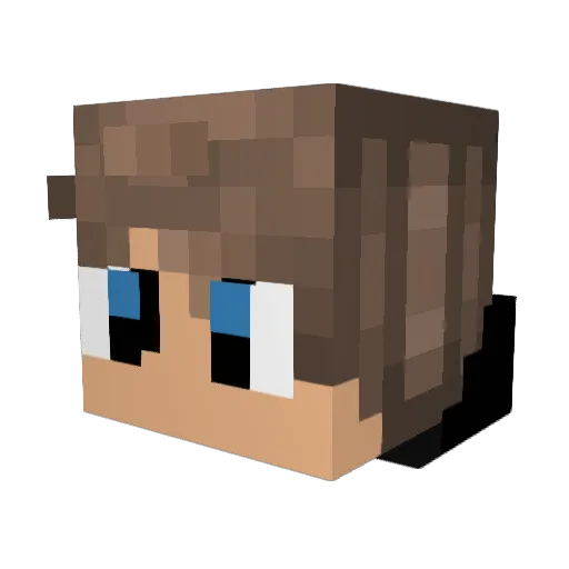 Lucabai Minecraft avatar head, 3D render