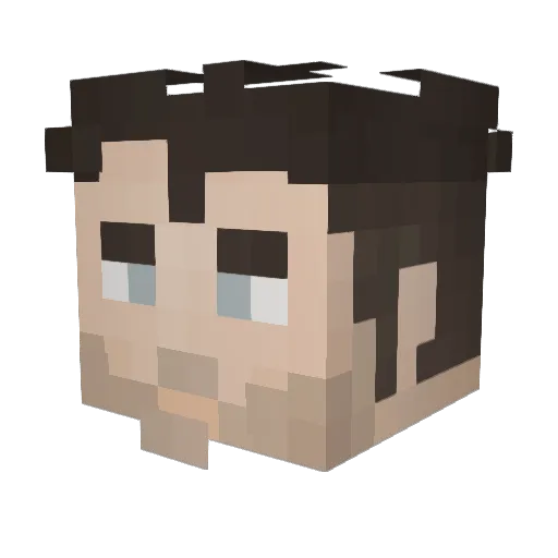 Lucabrio Minecraft avatar head, 3D render