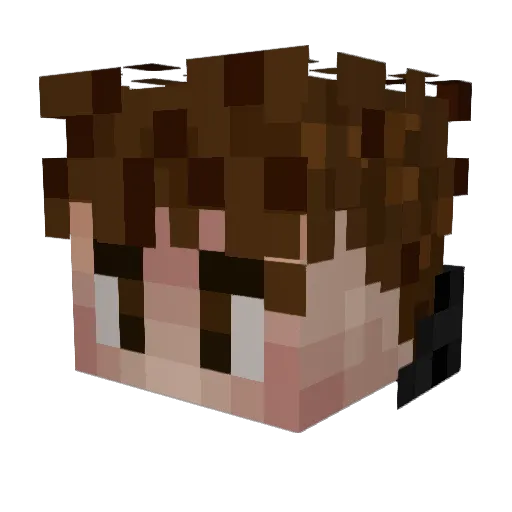 LucacaMC Minecraft avatar head, 3D render