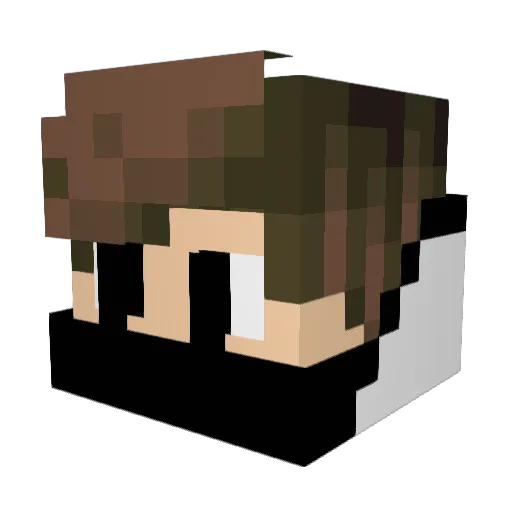 Lucaderbree Minecraft avatar head, 3D render
