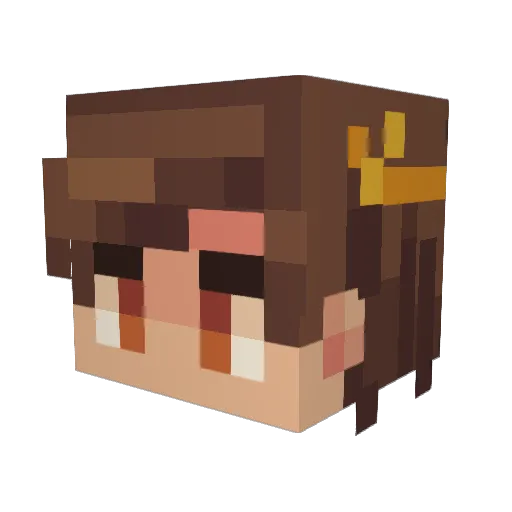 LucahGames Minecraft avatar head, 3D render