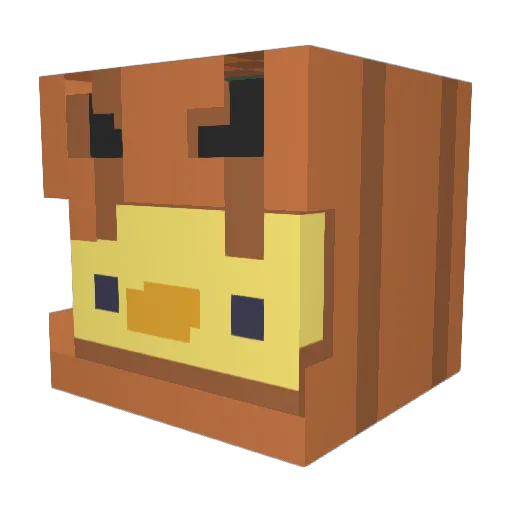 Lucahhh Minecraft avatar head, 3D render