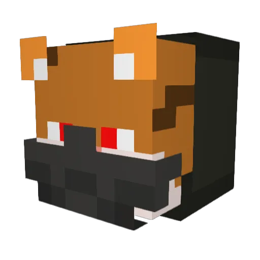 Lucahxd Minecraft avatar head, 3D render