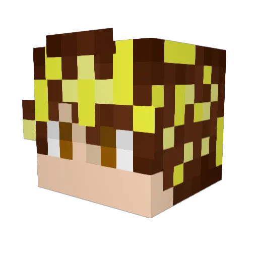 Lucakito Minecraft avatar head, 3D render