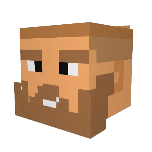 Lucalbi Minecraft avatar head, 3D render