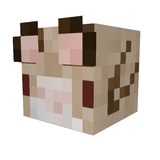 Lucaline Minecraft avatar head, 3D render