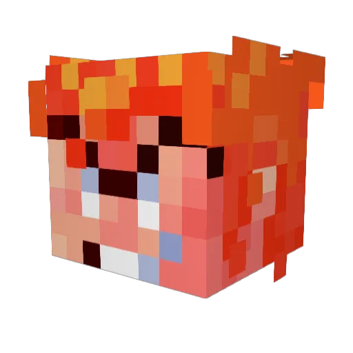 Lucalocrak Minecraft avatar head, 3D render