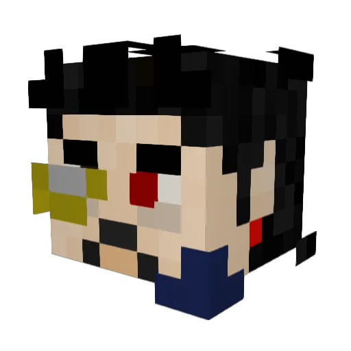LucalovesVinyl Minecraft avatar head, 3D render