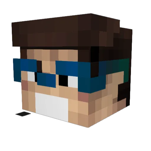 LucanGamertv Minecraft avatar head, 3D render