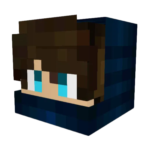 Lucanie02 Minecraft avatar head, 3D render