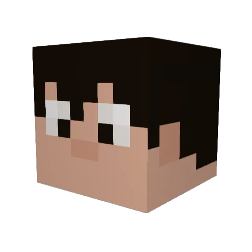 Lucanze Minecraft avatar head, 3D render
