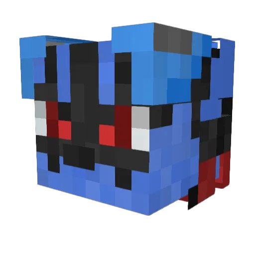 Lucar1os Minecraft avatar head, 3D render