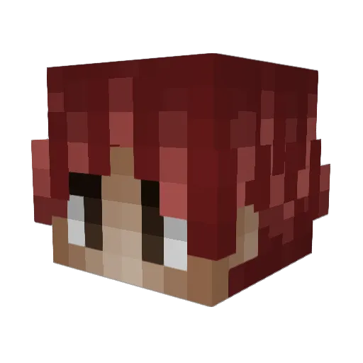 Lucarambolage Minecraft avatar head, 3D render