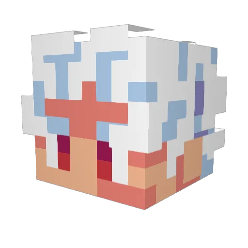 LucarinoTV Minecraft avatar head, 3D render