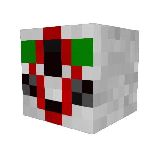 Lucario808 Minecraft avatar head, 3D render