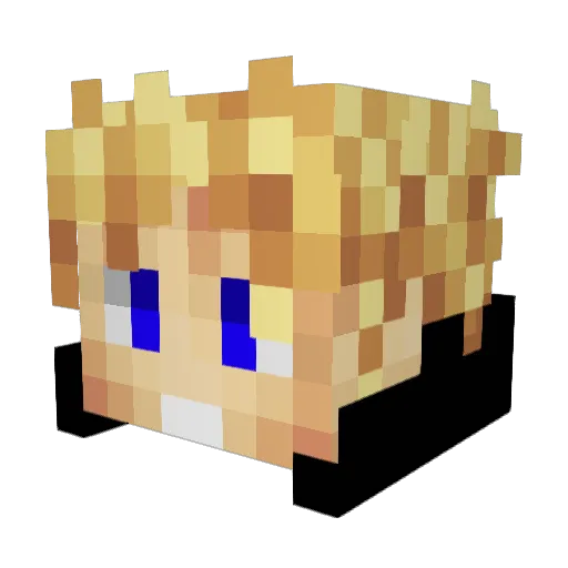 LucasDL07 Minecraft avatar head, 3D render