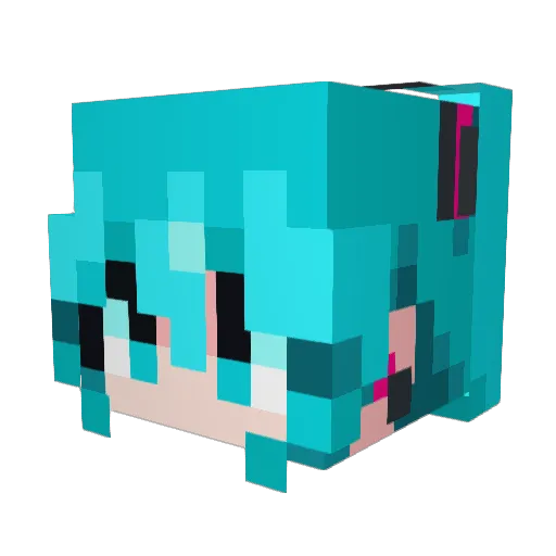 LucasF1lm Minecraft avatar head, 3D render