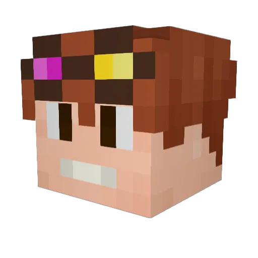 LucasFesp Minecraft avatar head, 3D render