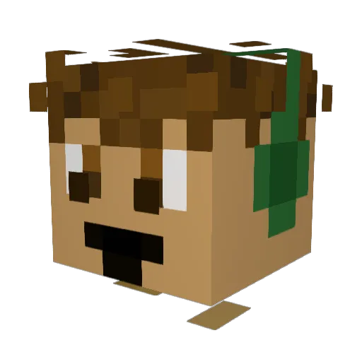 LucasFlohr Minecraft avatar head, 3D render