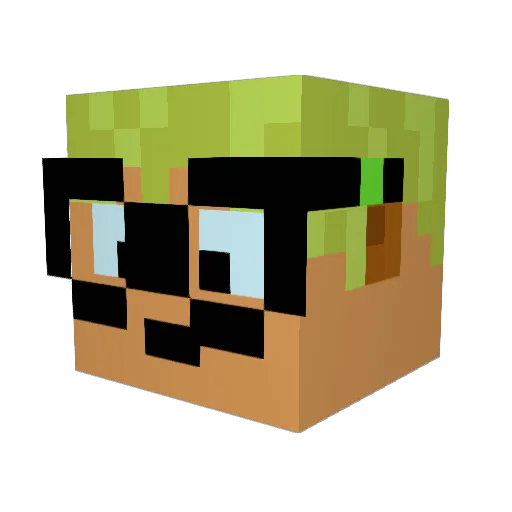 LucasGames2014 Minecraft avatar head, 3D render