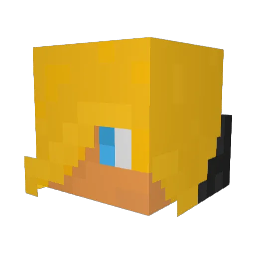 LucasLegoman Minecraft avatar head, 3D render