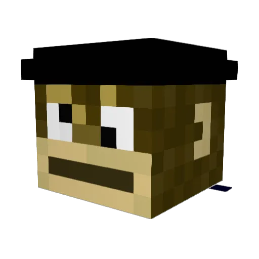 LucasMetEenC Minecraft avatar head, 3D render