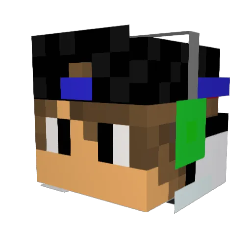 LucasMisterGamer Minecraft avatar head, 3D render