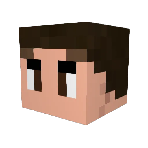 LucasMoraisMF Minecraft avatar head, 3D render