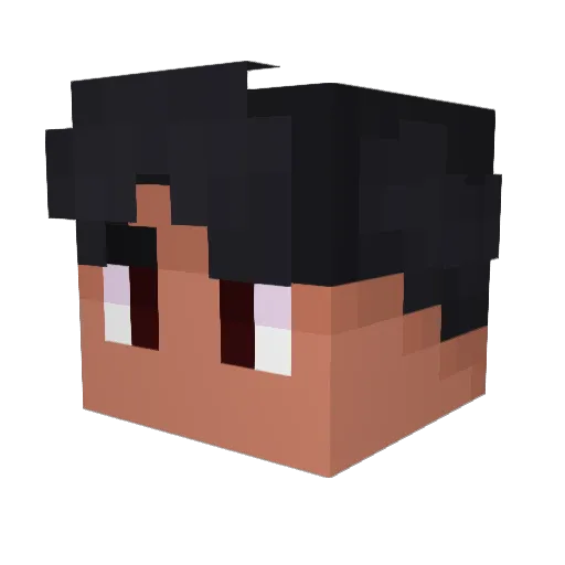 LucasOk Minecraft avatar head, 3D render