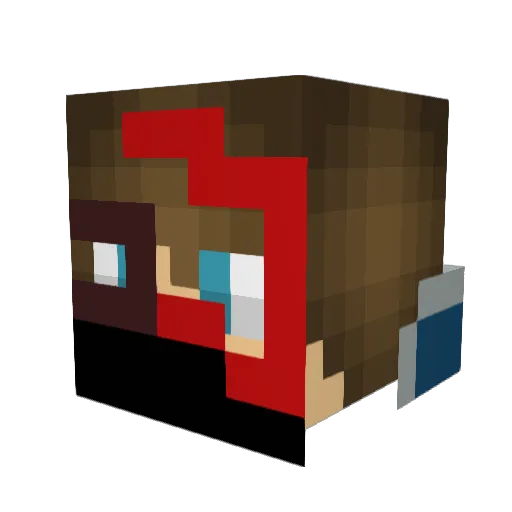 LucasPelucas Minecraft avatar head, 3D render