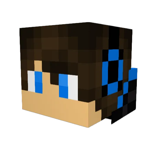 LucasR18 Minecraft avatar head, 3D render