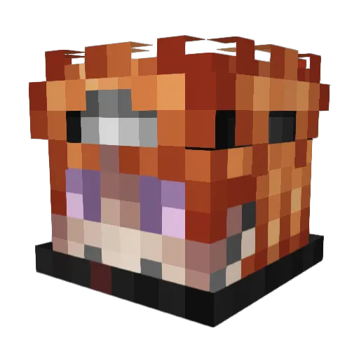 LucasSnow Minecraft avatar head, 3D render