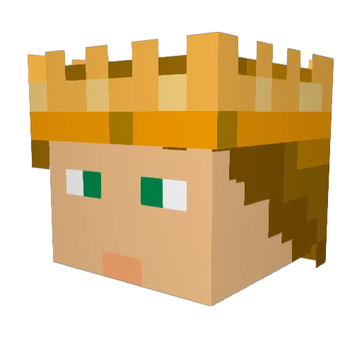 LucasStitch Minecraft avatar head, 3D render
