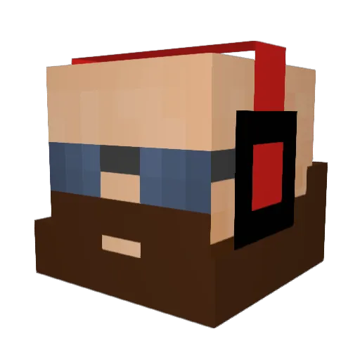 LucasVSZ Minecraft avatar head, 3D render