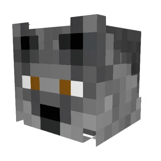 LucasW0lf Minecraft avatar head, 3D render