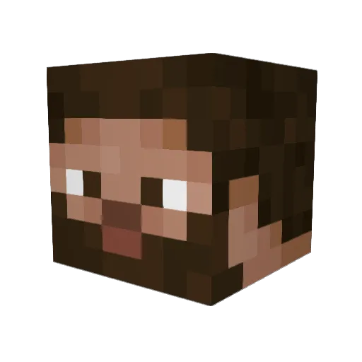 LucasZapper Minecraft avatar head, 3D render