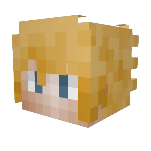 Lucas_Cat Minecraft avatar head, 3D render