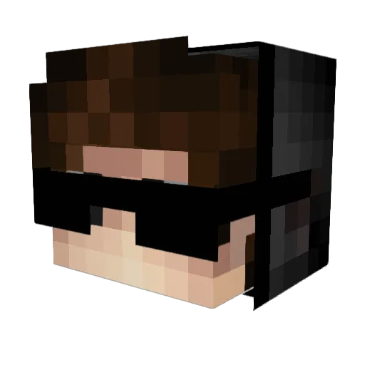 Lucasamx Minecraft avatar head, 3D render