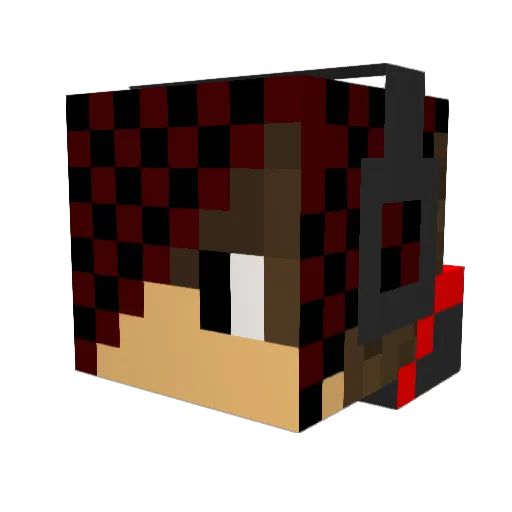 Lucashillier Minecraft avatar head, 3D render