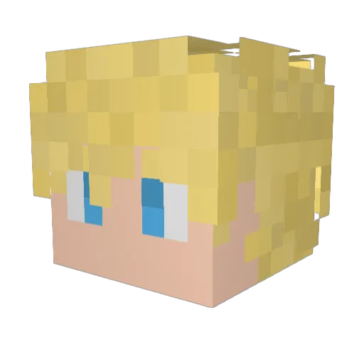 Lucaskmd Minecraft avatar head, 3D render