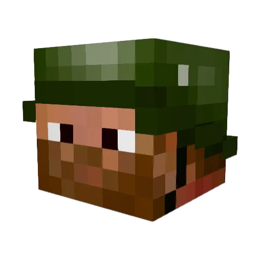 Lucaslenordique Minecraft avatar head, 3D render