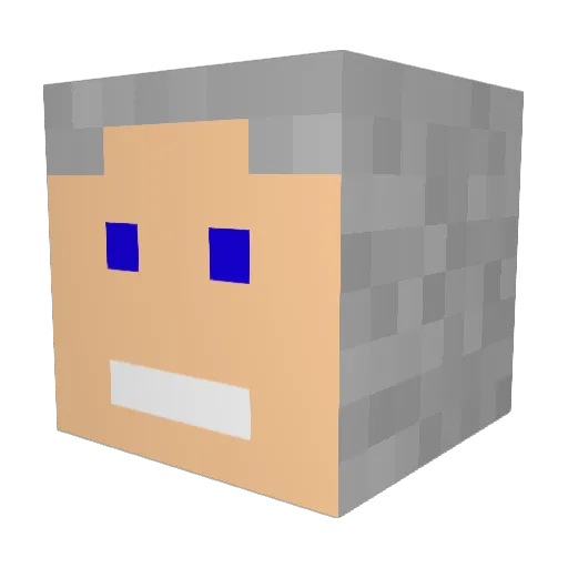 Lucasme Minecraft avatar head, 3D render