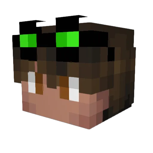 Lucasmr09 Minecraft avatar head, 3D render