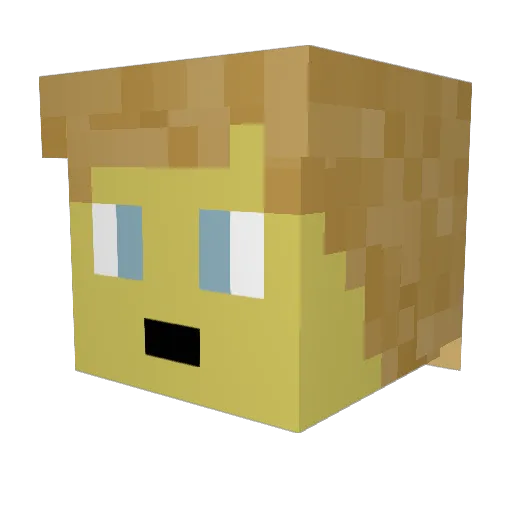 Lucaso24 Minecraft avatar head, 3D render