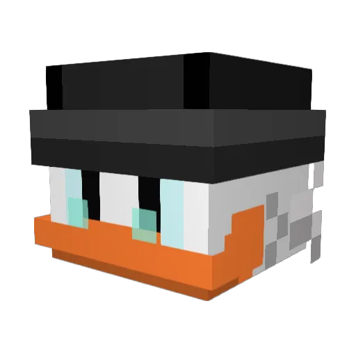 Lucastei Minecraft avatar head, 3D render