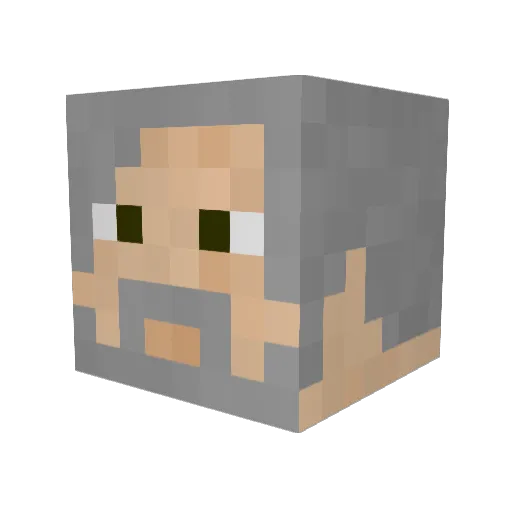 Lucatim Minecraft avatar head, 3D render